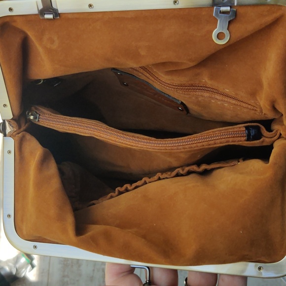 Patricia Nash Leather Novella Frame Bag w/Extra Strap: Tiger. NWOT - Picture 4 of 7